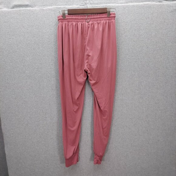 Indera Womens Jogger Pants S/M Pink Zippered Pockets Drawstring - Picture 2 of 4